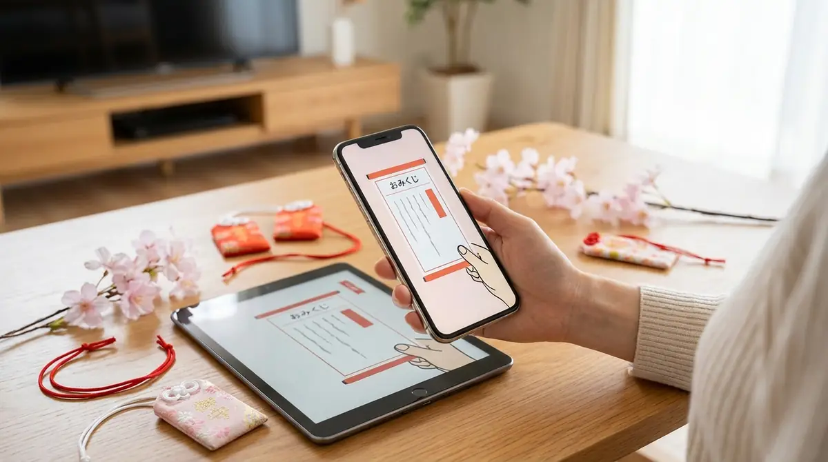 自宅で引ける!無料のオンライン縁結びおみくじ