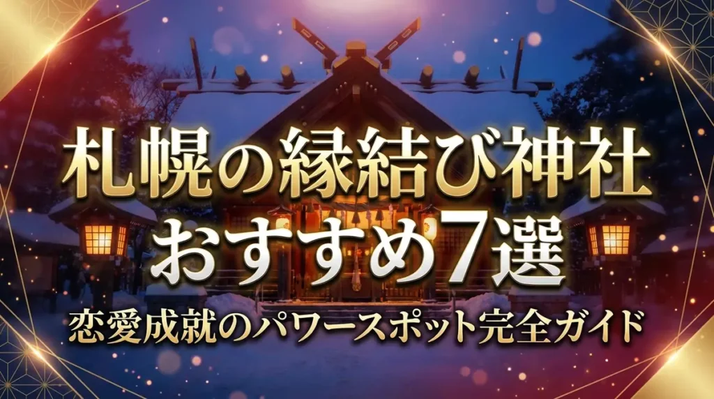 札幌の縁結び神社おすすめ7選｜恋愛成就のパワースポット完全ガイド