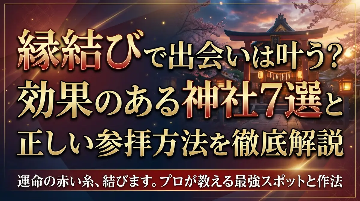 縁結びで出会いは叶う？効果のある神社7選と正しい参拝方法を徹底解説