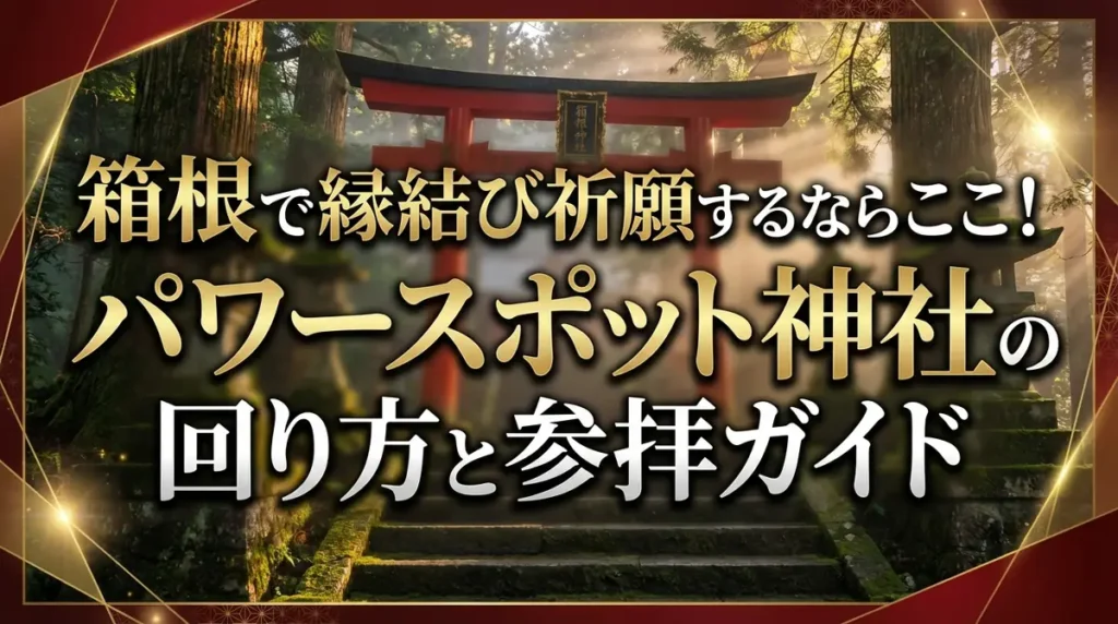 箱根で縁結び祈願するならここ！パワースポット神社の回り方と参拝ガイド