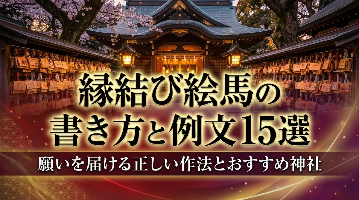 縁結び絵馬の書き方と例文15選｜願いを届ける正しい作法とおすすめ神社