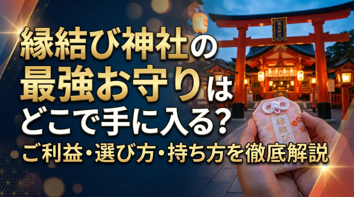 縁結び神社の最強お守りはどこで手に入る？ご利益・選び方・持ち方を徹底解説