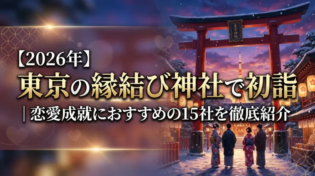 【2026年】東京の縁結び神社で初詣｜恋愛成就におすすめの15社を徹底紹介