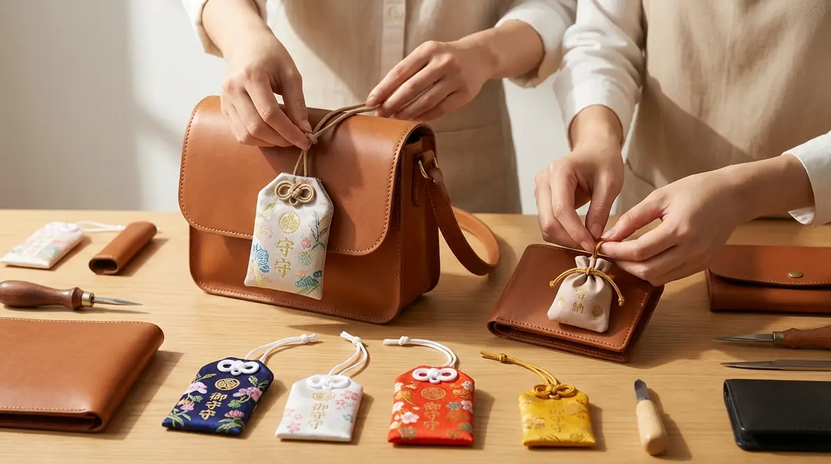 【図解】カバン・財布へのお守りの正しいつけ方