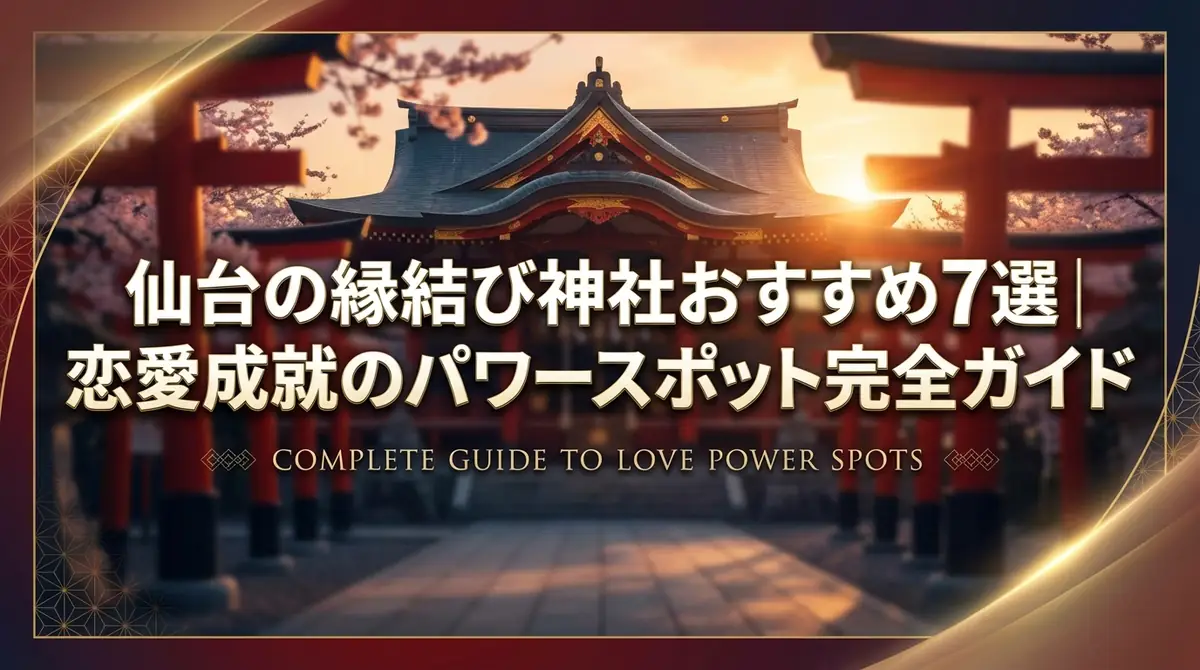 仙台の縁結び神社おすすめ7選｜恋愛成就のパワースポット完全ガイド