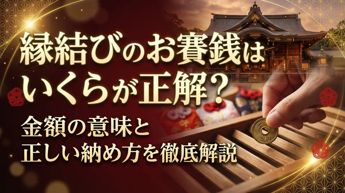 縁結びのお賽銭はいくらが正解？金額の意味と正しい納め方を徹底解説