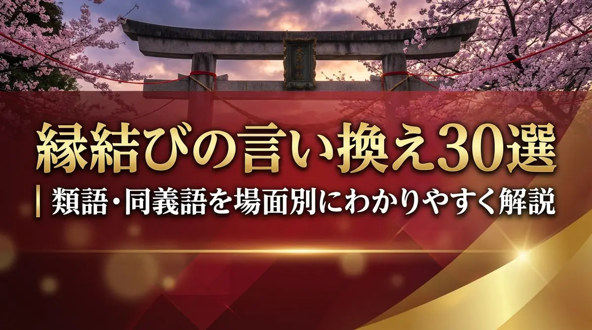 縁結びの言い換え30選｜類語・同義語を場面別にわかりやすく解説