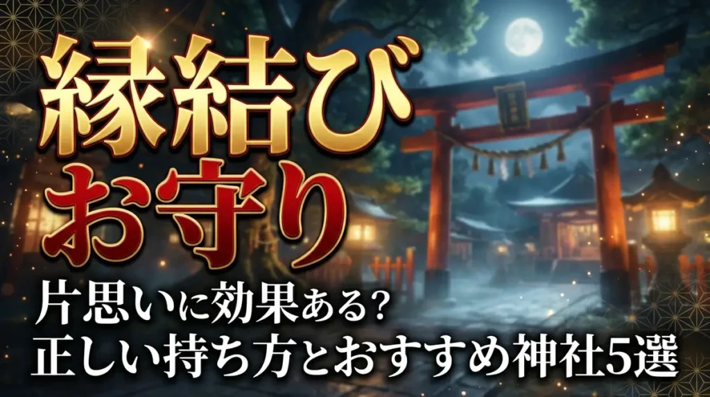 縁結びお守りは片思いに効果ある？正しい持ち方とおすすめ神社5選