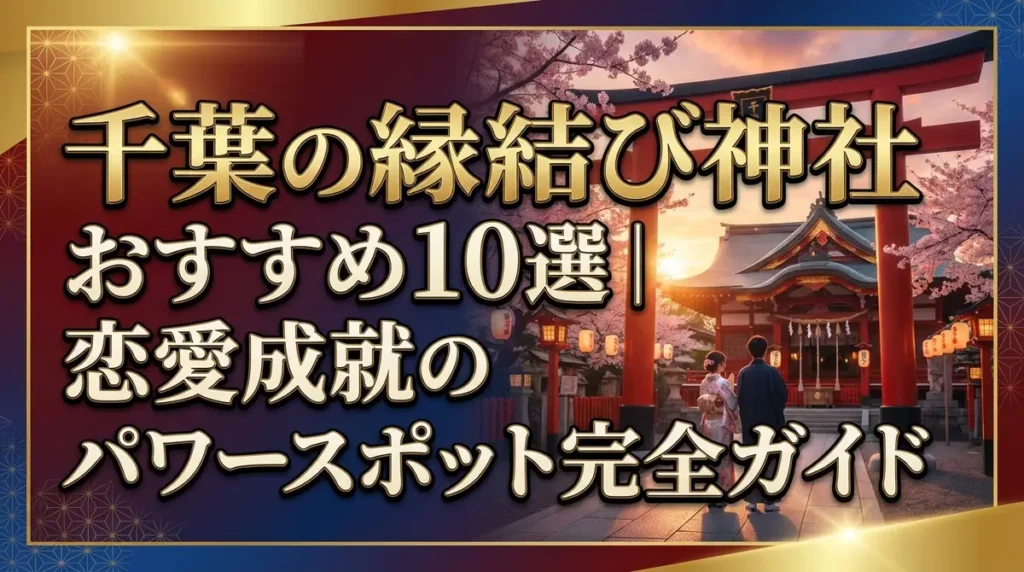 千葉の縁結び神社おすすめ10選｜恋愛成就のパワースポット完全ガイド